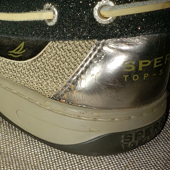 😍 Gorgeous Black Sparkle Sperry Top Sider - Picture 8 of 11